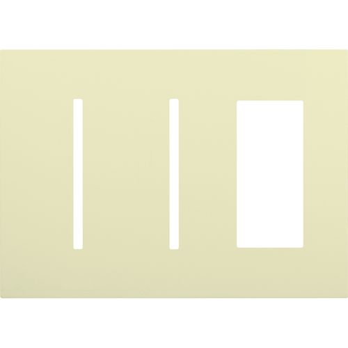 Main product image of New Architectural 3-Gang Wall Plate, Fits 2 Grafik T Controls and 1 Accessory, Matte Finish, Almond
