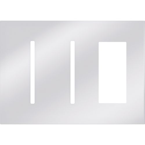Main product image of New Architectural 3-Gang Wall Plate, Fits 2 Grafik T Controls, 1 Accessory, Metal Finish, Bright Chrome