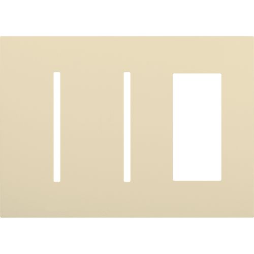 Main product image of New Architectural 3-Gang Wall Plate, Fits 2 Grafik T Controls and 1 Accessory, Matte Finish, Beige