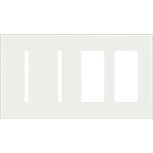 Main product image of Architectural 4-Gang Wall Plate, Fits 2 Grafik T Controls, 2 Accessory, Glass Finish, Clear White Glass