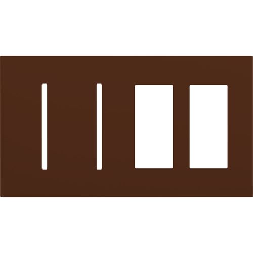 Main product image of New Architectural 4-Gang Wall Plate, Fits 2 Grafik T Controls and 2 Accessory, Matte Finish, Sienna