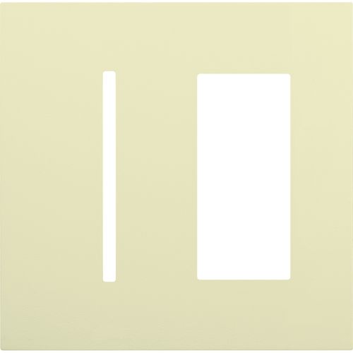 Main product image of New Architectural 2-Gang Wall Plate, Fits 1 Grafik T Controls and 1 Accessory, Matte Finish, Almond