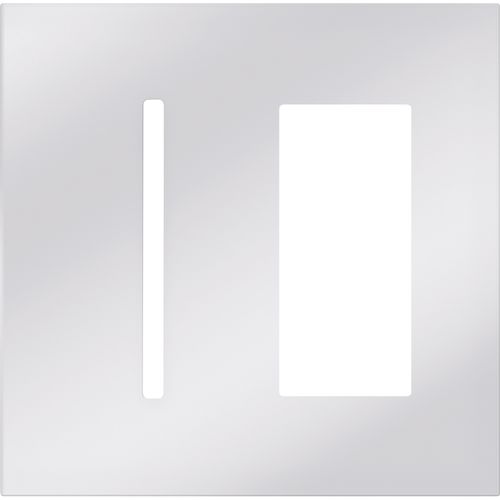 Main product image of New Architectural 2-Gang Wall Plate, Fits 1 Grafik T Controls, 1 Accessory, Metal Finish, Bright Chrome