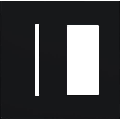 Main product image of New Architectural 2-Gang Wall Plate, Fits 1 Grafik T Controls and 1 Accessory, Matte Finish, Black
