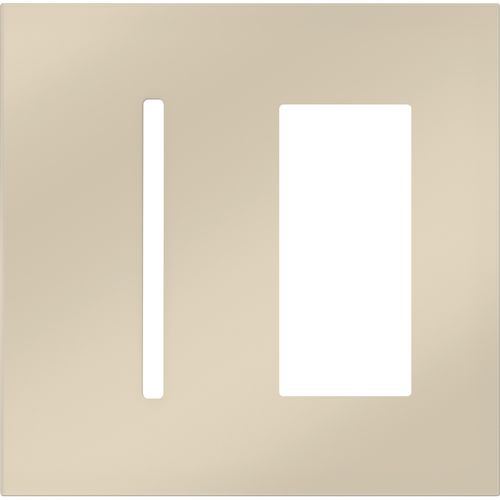 Main product image of New Architectural 2-Gang Wall Plate, Fits 1 Grafik T Controls, 1 Accessory, Metal Finish, Bright Nickel
