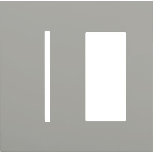 Main product image of New Architectural 2-Gang Wall Plate, Fits 1 Grafik T Controls and 1 Accessory, Matte Finish, Gray
