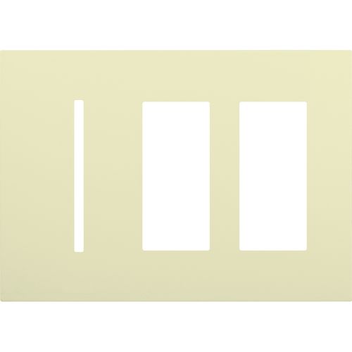 Main product image of New Architectural 3-Gang Wall Plate, Fits 1 Grafik T Control and 2 Accessory, Matte Finish, Almond