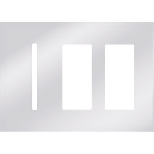 Main product image of New Architectural 3-Gang Wall Plate, Fits 1 Grafik T Control, 2 Accessory, Metal Finish, Bright Chrome