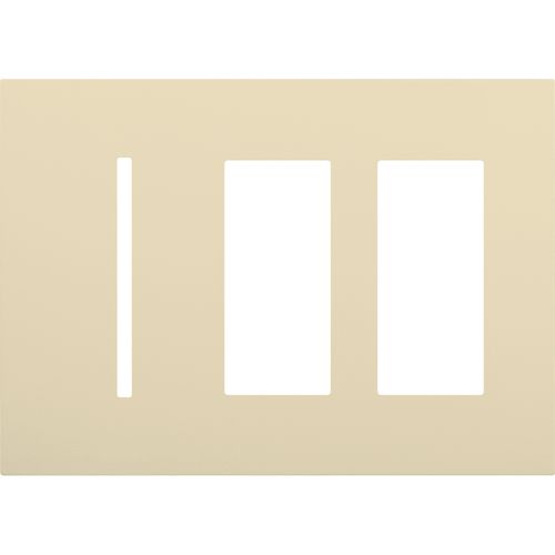 Main product image of New Architectural 3-Gang Wall Plate, Fits 1 Grafik T Control and 2 Accessory, Matte Finish, Beige