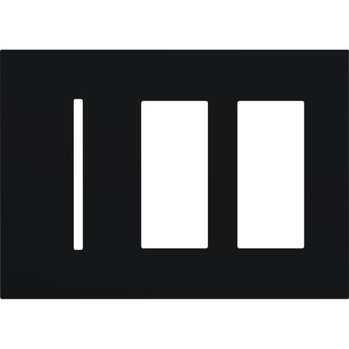 Main product image of New Architectural 3-Gang Wall Plate, Fits 1 Grafik T Control and 2 Accessory, Matte Finish, Black