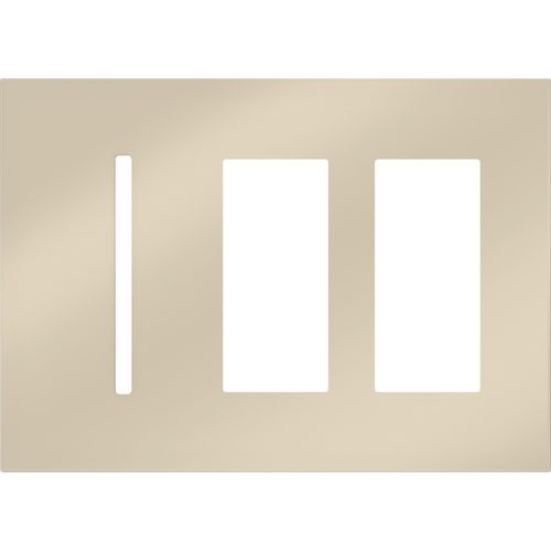 Main product image of New Architectural 3-Gang Wall Plate, Fits 1 Grafik T Control, 2 Accessory, Metal Finish, Bright Nickel