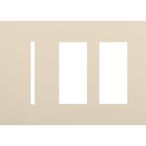 Main product image of New Architectural 3-Gang Wall Plate, Fits 1 Grafik T Control, 2 Accessory, Matte Finish, Light Almond
