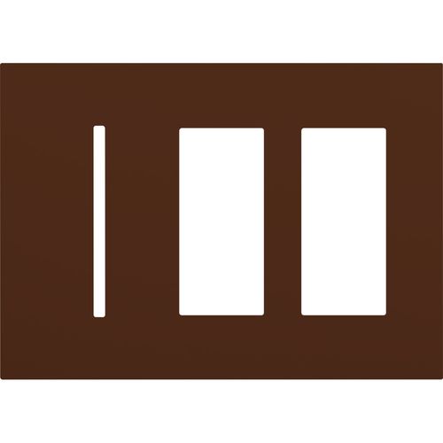 Main product image of New Architectural 3-Gang Wall Plate, Fits 1 Grafik T Control and 2 Accessory, Matte Finish, Sienna