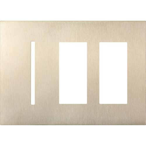 Main product image of New Architectural 3-Gang Wall Plate, Fits 1 Grafik T Control, 2 Accessory, Metal Finish, Satin Nickel
