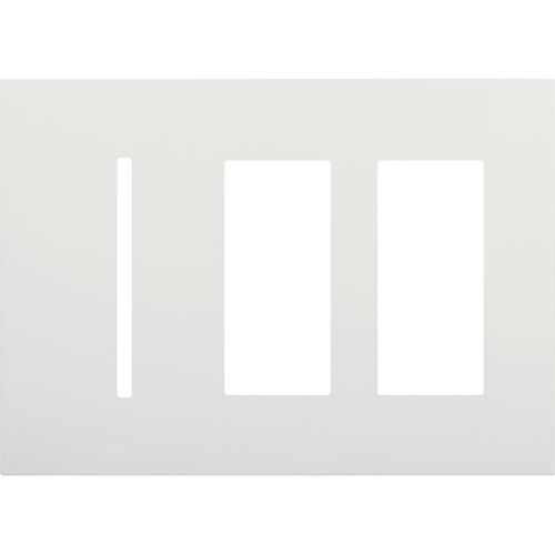 Main product image of New Architectural 3-Gang Wall Plate, Fits 1 Grafik T Control and 2 Accessory, Matte Finish, White