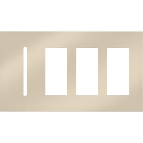 Main product image of Architectural 4-Gang Wall Plate, Fits 1 Grafik T Control, (3) Accessory, Metal Finish, Bright Nickel