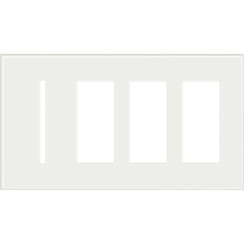 Main product image of Architectural 4-Gang Wall Plate, Fits 1 Grafik T Control, (3) Accessory, Glass Finish, Clear White Glass