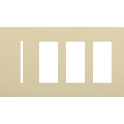 Main product image of New Architectural 4-Gang Wall Plate, Fits 1 Grafik T Control and (3) Accessory, Matte Finish, Ivory
