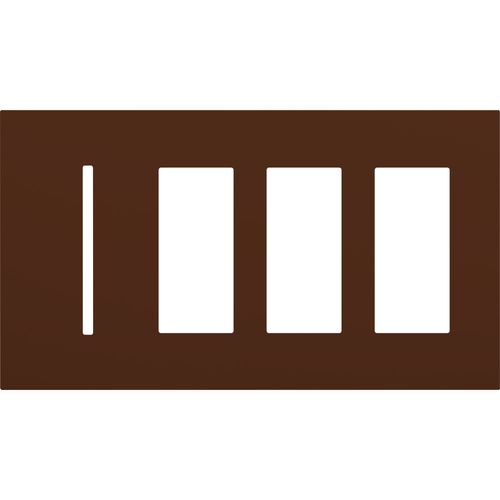 Main product image of New Architectural 4-Gang Wall Plate, Fits 1 Grafik T Control, (3) Accessory, Matte Finish, Sienna