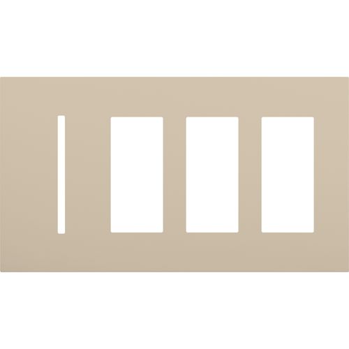 Main product image of New Architectural 4-Gang Wall Plate, Fits 1 Grafik T Control and (3) Accessory, Matte Finish, Taupe