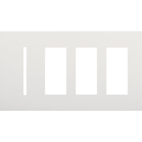 Main product image of New Architectural 4-Gang Wall Plate, Fits 1 Grafik T Control and (3) Accessory, Matte Finish, White