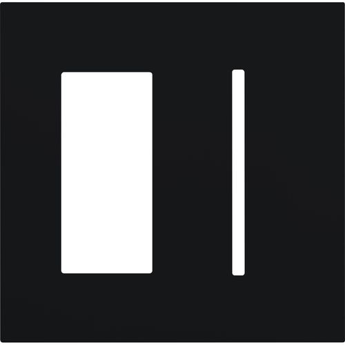 Main product image of New Architectural 2-Gang Wall Plate, Fits 1 Accessory and 1 Grafik T Control, Matte Finish, Black