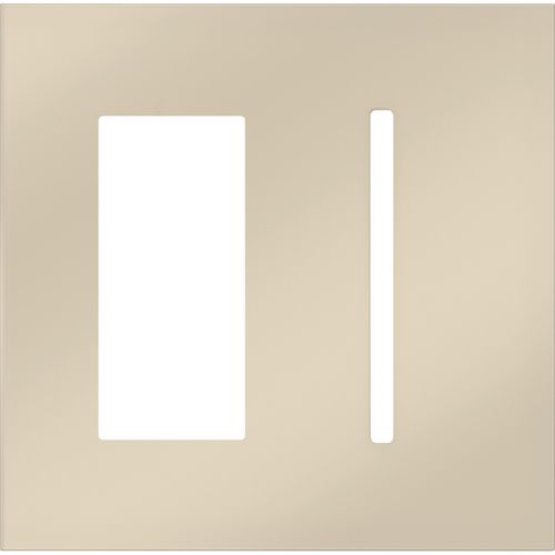 Main product image of New Architectural 2-Gang Wall Plate, Fits 1 Accessory, 1 Grafik T Control, Metal Finish, Bright Nickel