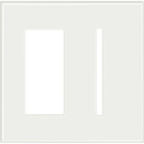 Main product image of Architectural 2-Gang Wall Plate, Fits 1 Accessory, 1 Grafik T Control, Glass Finish, Clear White Glass