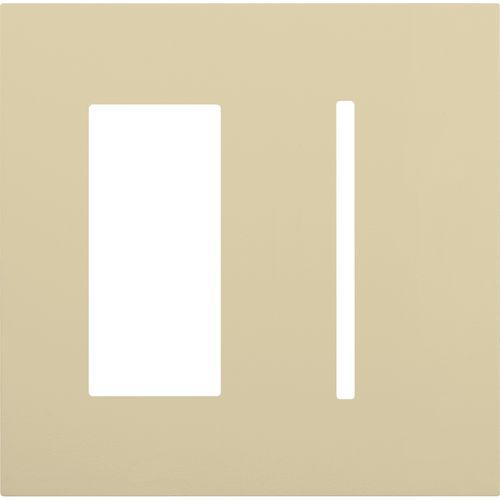 Main product image of New Architectural 2-Gang Wall Plate, Fits 1 Accessory and 1 Grafik T Controls, Matte Finish, Ivory
