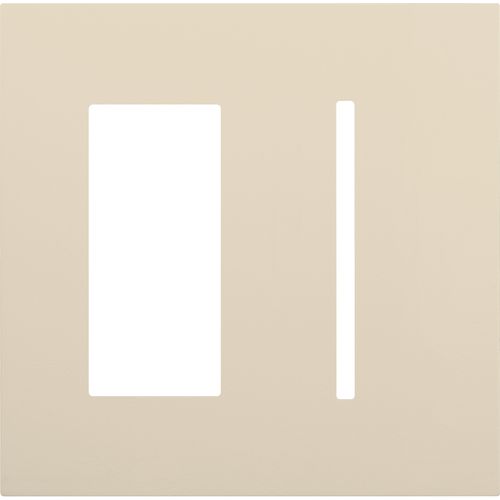 Main product image of New Architectural 2-Gang Wall Plate, Fits 1 Accessory, 1 Grafik T Controls, Matte Finish, Light Almond