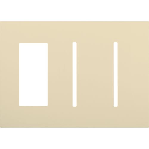 Main product image of New Architectural 3-Gang Wall Plate, Fits 1 Accessory and 2 Grafik T Controls, Matte Finish, Beige