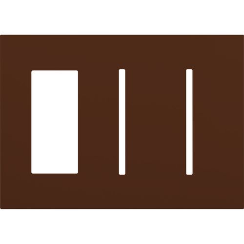 Main product image of New Architectural 3-Gang Wall Plate, Fits 1 Accessory and 2 Grafik T Controls, Matte Finish, Sienna