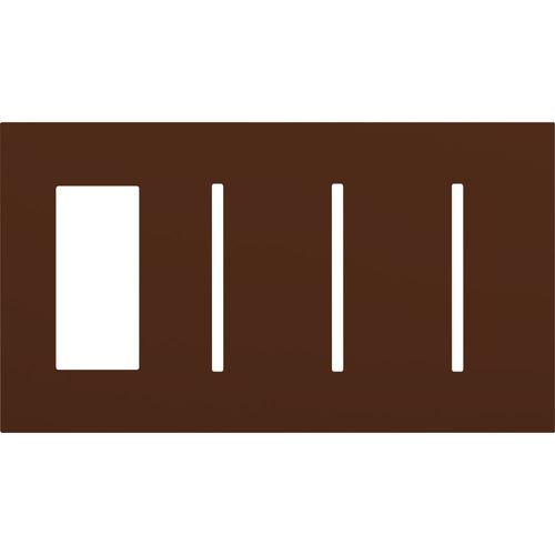 Main product image of New Architectural 4-Gang Wall Plate, Fits 1 Accessory, (3) Grafik T Controls, Matte Finish, Sienna