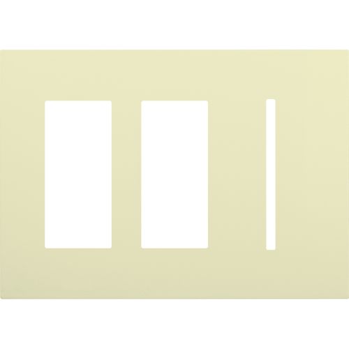 Main product image of New Architectural 3-Gang Wall Plate, Fits 2 Accessories, 1 Grafik T Control, Matte Finish, Almond