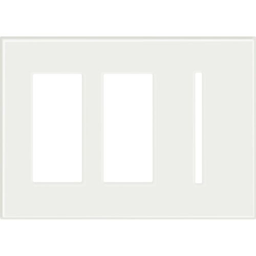 Main product image of Architectural 3-Gang Wall Plate, Fits 2 Accessories, 1 Grafik T Control, Glass Finish, Clear White Glass