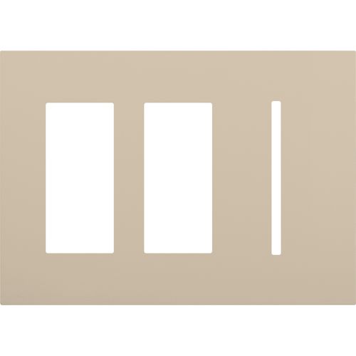 Main product image of New Architectural 3-Gang Wall Plate, Fits 2 Accessory and 1 Grafik T Control, Matte Finish, Taupe