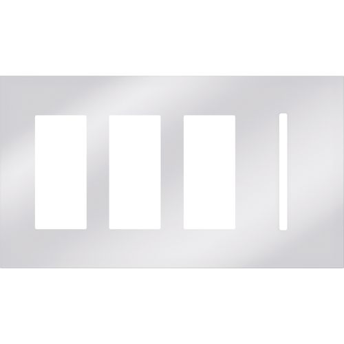 Main product image of Architectural 4-Gang Wall Plate, Fits 2 Accessories, 2 Grafik T Control, Metal Finish, Bright Chrome