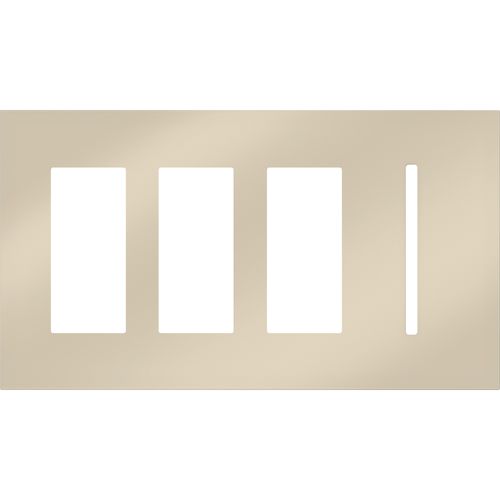 Main product image of Architectural 4-Gang Wall Plate, Fits 2 Accessories, 2 Grafik T Control, Metal Finish, Bright Nickel