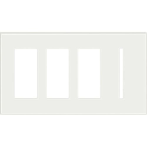 Main product image of Architectural 4-Gang Wall Plate, Fits 2 Accessories, 2 Grafik T Control, Glass Finish, Clear Black Glass