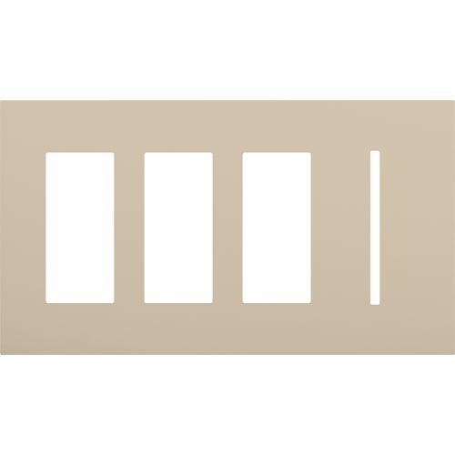 Main product image of New Architectural 4-Gang Wall Plate, Fits (3) Accessories, 1 Grafik T Control, Matte Finish, Taupe