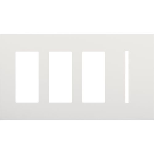 Main product image of New Architectural 4-Gang Wall Plate, Fits (3) Accessories, 1 Grafik T Control, Matte Finish, White
