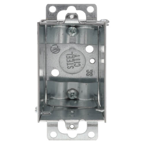 Main product image of 2-1/2" Deep Gangable Switch Box w/ Flush Ears for Old Work & C-5 Clamps, 1/2" Knockouts