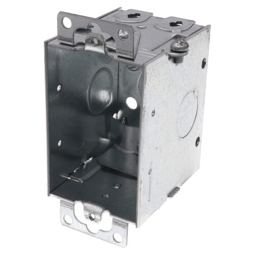 Main product image of 2-1/2" Deep Gangable Switch Box w/ Flush Ears for Old Work & C-5 Clamps, 1/2" Knockouts