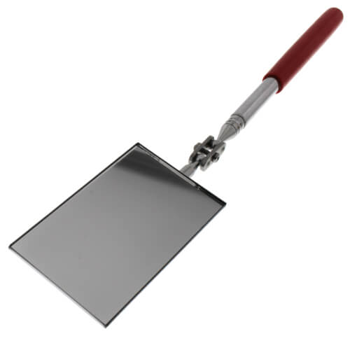 Inspection Mirror - 2-1/8" Rectangular - Extends 11-1/4" to 15-1/4"