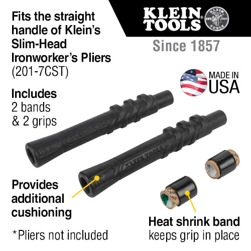 Main product image of 9" Aggressive Knurl Slim-Head Ironworker's Pliers w/ Comfort Grip