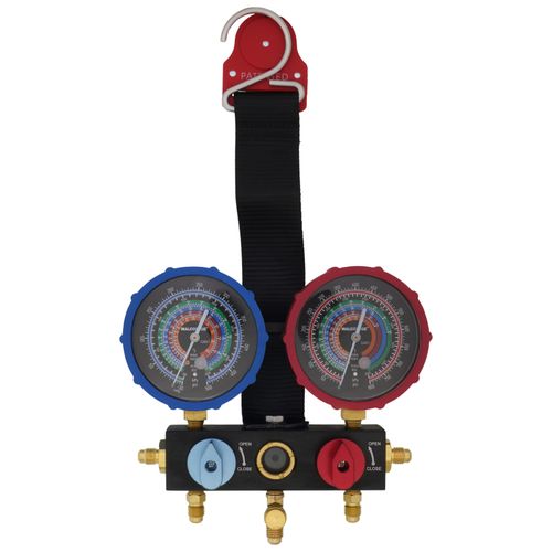 Main product image of MalcoEdge 2-Valve Multi-Gas Manifold, R22/R134A/R404A/R407C