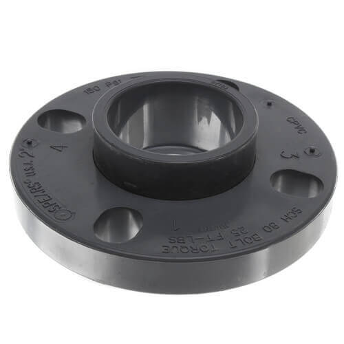 Main product image of 8" CPVC Schedule 80 Van Stone Flange w/ Plastic Ring (Socket x Multi Bolt)