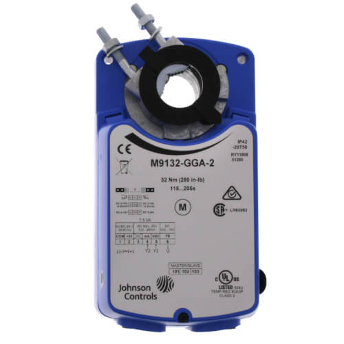 2-SPDT Auxiliary Switch to 10 V Control 2 Johnson Controls M9124-GGC-2 Series M9124 Electric Non-Spring-Return Actuator DC 0 24 Nm Torque 2-SPDT Auxiliary Switch to 10 V Control 2 Johnson Controls M9124-GGC-2 Series M9124 Electric Non-Spring-Return Actuator DC 0 24 Nm Torque