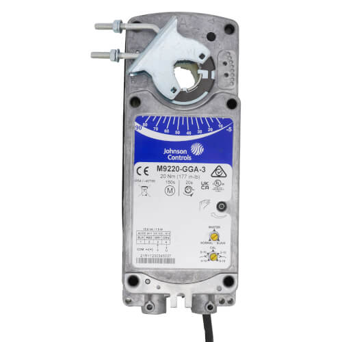 Johnson Controls M9220-AGC-3 Series M9220 Electric Spring-Return Damper Actuator 