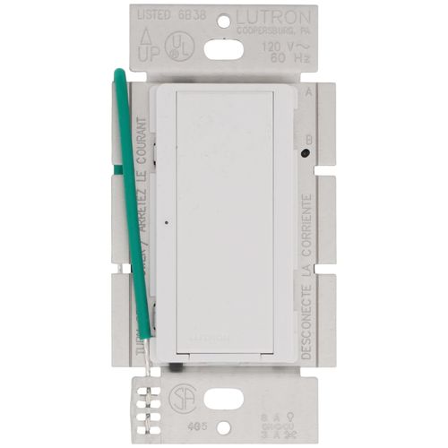 Main product image of Maestro 8A Electronic Switch, Neutral Required, 950W Lighting/3A Fan, 120V, Single Pole/3-Way, MA-S8AM-XX / MSC-S8AM-WH, White